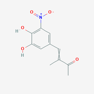 molecular formula C11H11NO5 B8669769 4-(3,4-Dihydroxy-5-nitrophenyl)-3-methylbut-3-en-2-one CAS No. 116313-74-7