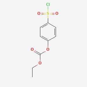 molecular formula C9H9ClO5S B8669812 4-(Chlorosulfonyl)phenyl ethyl carbonate CAS No. 32978-68-0