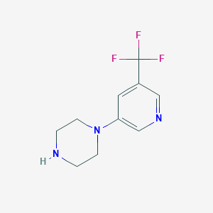 molecular formula C10H12F3N3 B8669913 1-(5-(Trifluoromethyl)pyridin-3-yl)piperazine 