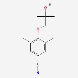 molecular formula C13H17NO2 B8669944 4-(2-Hydroxy-2-methylpropoxy) 3,5-dimethyl benzonitrile 