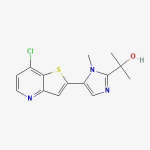 2-(5-(7-chlorothieno[3,2-b]pyridin-2-yl)-1-methyl-1H-imidazol-2-yl)propan-2-ol
