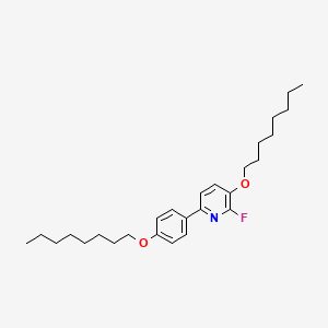 molecular formula C27H40FNO2 B8670049 2-Fluoro-3-(octyloxy)-6-[4-(octyloxy)phenyl]pyridine CAS No. 143651-10-9