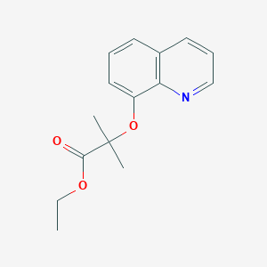 molecular formula C15H17NO3 B8670133 Ethyl 2-methyl-2-[(quinolin-8-yl)oxy]propanoate CAS No. 88350-05-4
