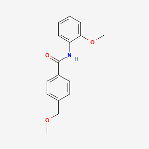 molecular formula C16H17NO3 B8670175 4-Methoxymethyl-N-(2-methoxyphenyl)benzamide 