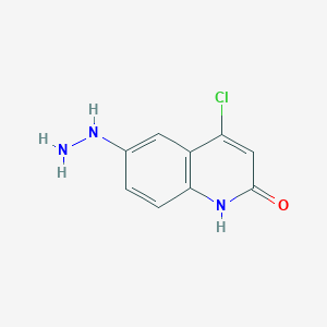 molecular formula C9H8ClN3O B8670186 4-Chloro-6-hydrazinylquinolin-2(1H)-one CAS No. 917890-56-3