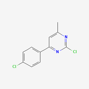 molecular formula C11H8Cl2N2 B8670191 2-Chloro-4-(4-chloro-phenyl)-6-methyl-pyrimidine 