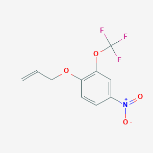 B8670227 4-Nitro-1-[(prop-2-en-1-yl)oxy]-2-(trifluoromethoxy)benzene CAS No. 647855-28-5