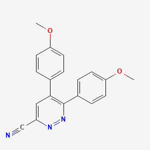 molecular formula C19H15N3O2 B8670234 5,6-Bis(4-methoxyphenyl)pyridazine-3-carbonitrile CAS No. 375793-04-7