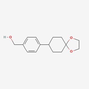 molecular formula C15H20O3 B8670245 [4-(1,4-Dioxaspiro[4.5]dec-8-yl)phenyl]methanol 