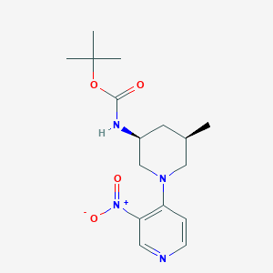 molecular formula C16H24N4O4 B8670279 tert-Butyl [(3S,5R)-5-methyl-1-(3-nitropyridin-4-yl)piperidin-3-yl]carbamate 