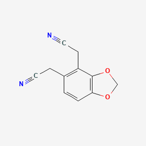 molecular formula C11H8N2O2 B8670289 (5-Cyanomethyl-1,3-benzodioxol-4-yl)acetonitrile CAS No. 871587-53-0