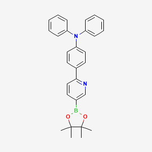 molecular formula C29H29BN2O2 B8670294 N,N-diphenyl-4-(5-(4,4,5,5-tetramethyl-1,3,2-dioxaborolan-2-yl)pyridin-2-yl)aniline 