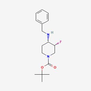 molecular formula C17H25FN2O2 B8670296 cis-4-Benzylamino-1-tert-butoxycarbonyl-3-fluoropiperidine 