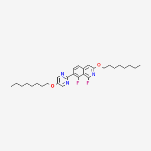 molecular formula C29H39F2N3O2 B8670327 1,8-Difluoro-3-(octyloxy)-7-(5-(octyloxy)pyrimidin-2-yl)isoquinoline CAS No. 184719-49-1