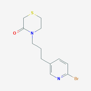 B8670329 4-[3-(6-Bromopyridin-3-yl)propyl]thiomorpholin-3-one CAS No. 918145-49-0