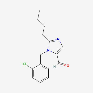 molecular formula C15H17ClN2O B8670347 1H-Imidazole-5-carboxaldehyde, 2-butyl-1-[(2-chlorophenyl)methyl]- CAS No. 133485-56-0