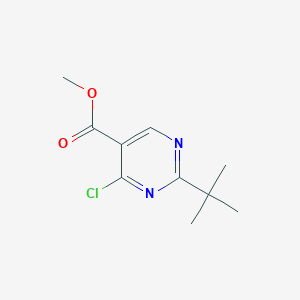 molecular formula C10H13ClN2O2 B8670383 Methyl 2-tert-butyl-4-chloropyrimidine-5-carboxylate 