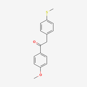 molecular formula C16H16O2S B8670387 1-(4-Methoxyphenyl)-2-(4-(methylthio)phenyl)ethanone CAS No. 177561-06-7