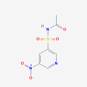 molecular formula C7H7N3O5S B8670393 N-Acetyl 5-nitro-3-pyridinesulfonamide CAS No. 62009-08-9
