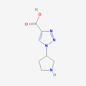 molecular formula C7H10N4O2 B8670394 1-(Pyrrolidin-3-yl)-1H-1,2,3-triazole-4-carboxylic acid 