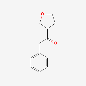molecular formula C12H14O2 B8670404 2-Phenyl-1-(tetrahydrofuran-3-yl)ethanone 