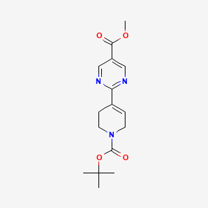 molecular formula C16H21N3O4 B8670412 Methyl 2-(1-(tert-butoxycarbonyl)-1,2,3,6-tetrahydropyridin-4-yl)pyrimidine-5-carboxylate 