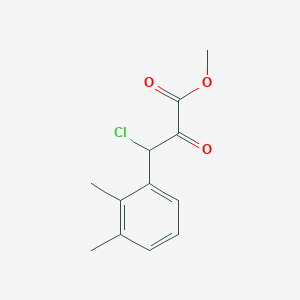 molecular formula C12H13ClO3 B8670437 3-Chloro-3-(2,3-dimethyl-phenyl)-2-oxo-propionic acid methyl ester 