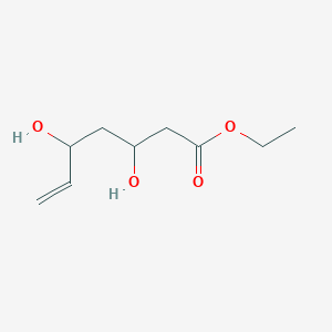 molecular formula C9H16O4 B8670529 Ethyl 3,5-dihydroxyhept-6-enoate CAS No. 114433-99-7