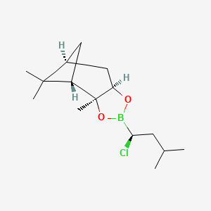 molecular formula C15H26BClO2 B8670533 (3aS,4S,6S,7aR)-2-[(1S)-1-chloro-3-methylbutyl]-3a,5,5-trimethylhexahydro-4,6-methano-1,3,2-benzodioxaborole 