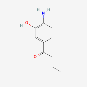 molecular formula C10H13NO2 B8670572 1-Butanone, 1-(4-amino-3-hydroxyphenyl)- CAS No. 123172-47-4
