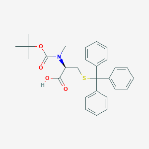 molecular formula C28H31NO4S B8670577 N-(tert-butoxycarbonyl)-N-methyl-S-trityl-L-cysteine 