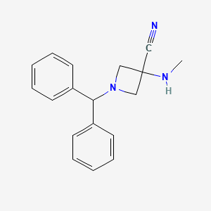 molecular formula C18H19N3 B8670700 1-Benzhydryl-3-(methylamino)azetidine-3-carbonitrile CAS No. 686344-69-4