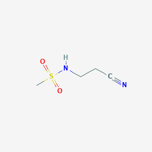 molecular formula C4H8N2O2S B8670718 N-(2-cyanoethyl)methanesulfonamide 
