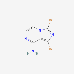 molecular formula C6H4Br2N4 B8670729 1,3-Dibromoimidazo[1,5-a]pyrazin-8-amine 