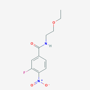 molecular formula C11H13FN2O4 B8670763 N-(2-ethoxyethyl)-3-fluoro-4-nitrobenzamide 