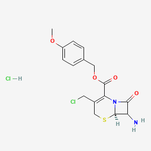 molecular formula C16H18Cl2N2O4S B8670776 p-Methoxybenzyl 7-amino-3-chloromethyl-3-cephem-4-carboxylate hydrochloride 