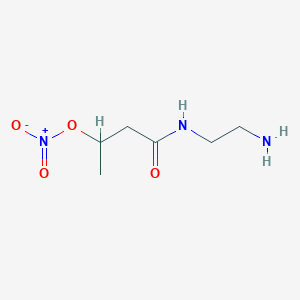 molecular formula C6H13N3O4 B8670790 4-[(2-Aminoethyl)amino]-4-oxobutan-2-yl nitrate CAS No. 106126-35-6