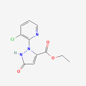 B8670818 1H-Pyrazole-3-carboxylic acid, 2-(3-chloro-2-pyridinyl)-2,5-dihydro-5-oxo-, ethyl ester CAS No. 500011-95-0