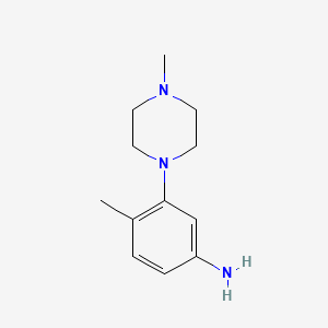 molecular formula C12H19N3 B8670844 4-Methyl-3-(4-methyl-1-piperazinyl)benzenamine 