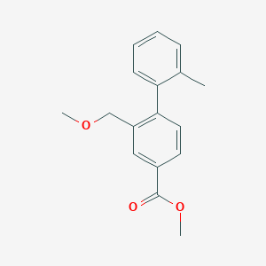 molecular formula C17H18O3 B8670851 Methyl 2-(methoxymethyl)-2'-methyl-[1,1'-biphenyl]-4-carboxylate 