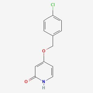 molecular formula C12H10ClNO2 B8670863 4-[(4-Chlorophenyl)methoxy]pyridin-2(1H)-one CAS No. 191090-84-3