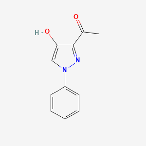 molecular formula C11H10N2O2 B8670872 1-(4-hydroxy-1-phenyl-1H-pyrazol-3-yl)ethanone 