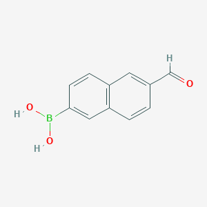 molecular formula C11H9BO3 B8670885 (6-Formylnaphthalen-2-yl)boronic acid 