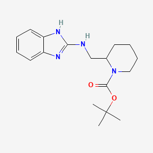 molecular formula C18H26N4O2 B8670957 tert-Butyl 2-(((1H-benzo[d]imidazol-2-yl)amino)methyl)piperidine-1-carboxylate 