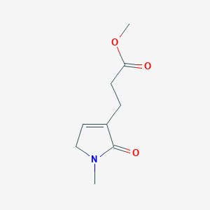 molecular formula C9H13NO3 B8670965 Methyl 3-(1-methyl-2-oxo-2,5-dihydro-1H-pyrrol-3-yl)propanoate CAS No. 798543-36-9