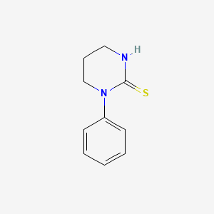 molecular formula C10H12N2S B8671001 2(1H)-Pyrimidinethione, tetrahydro-1-phenyl- CAS No. 74360-07-9