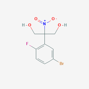 molecular formula C9H9BrFNO4 B8671020 2-(5-Bromo-2-fluoro-phenyl)-2-nitro-propane-1,3-diol 