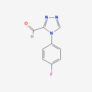 molecular formula C9H6FN3O B8671028 4-(4-fluorophenyl)-4H-1,2,4-triazole-3-carbaldehyde 