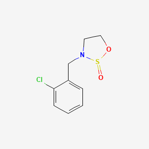 molecular formula C9H10ClNO2S B8671036 3-[(2-Chlorophenyl)methyl]-1,2lambda~4~,3-oxathiazolidin-2-one CAS No. 143810-08-6