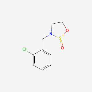 B8671036 3-[(2-Chlorophenyl)methyl]-1,2lambda~4~,3-oxathiazolidin-2-one CAS No. 143810-08-6